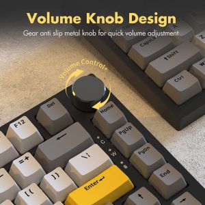 Wired Gasket Mechanical Keyboard with Volume Knob - Image 5